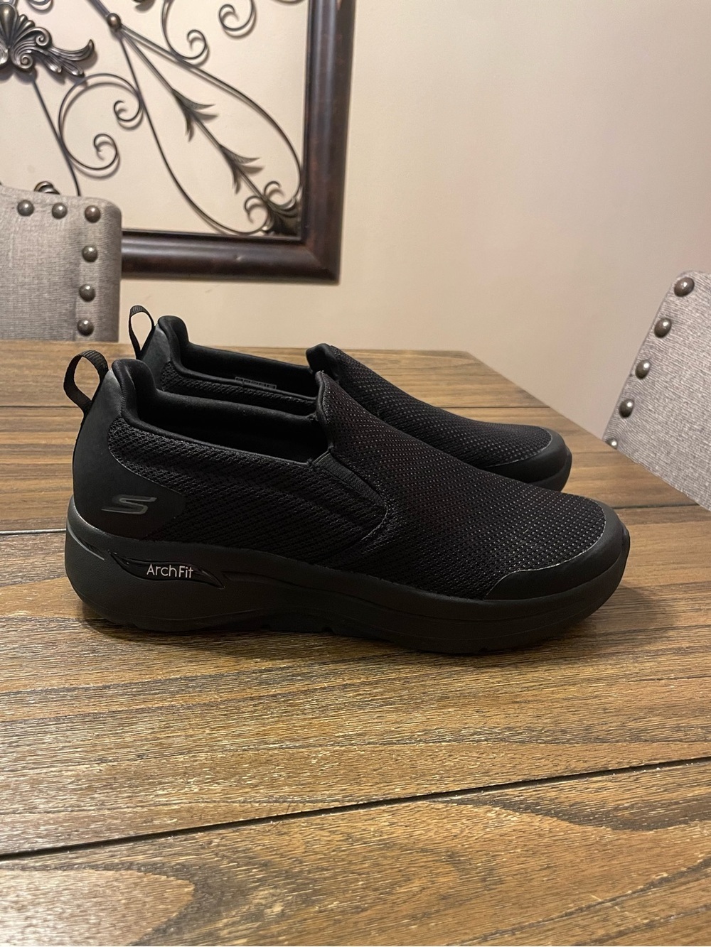 Skechers GO WALK Arch Fit - Idyllic Slip-on Sneaker Shoe Black Men’s 8 216121